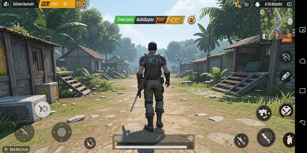 Screenshot gameplay 5RT menampilkan karakter dalam aktivitas sehari-hari.