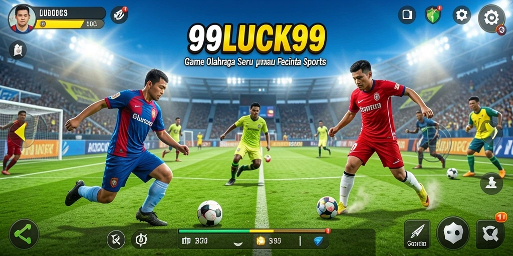 Tampilan gameplay menarik dari 99LUCK99 dengan pemain bersaing di lapangan.