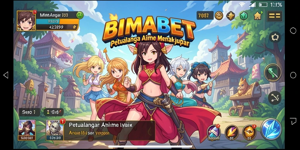 Tampilan gameplay menakjubkan di dunia Anime.