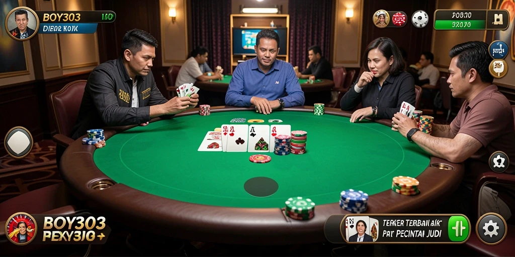 Tampilan gameplay menarik dalam aplikasi Poker BOY303.