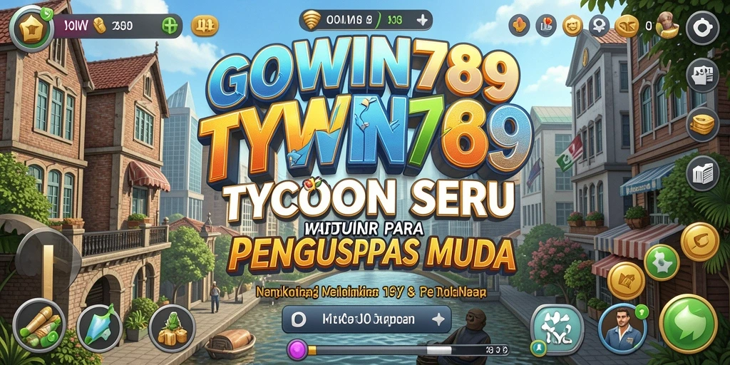 Tampilan gameplay GOWIN789 yang menunjukkan manajemen bisnis Tycoon.