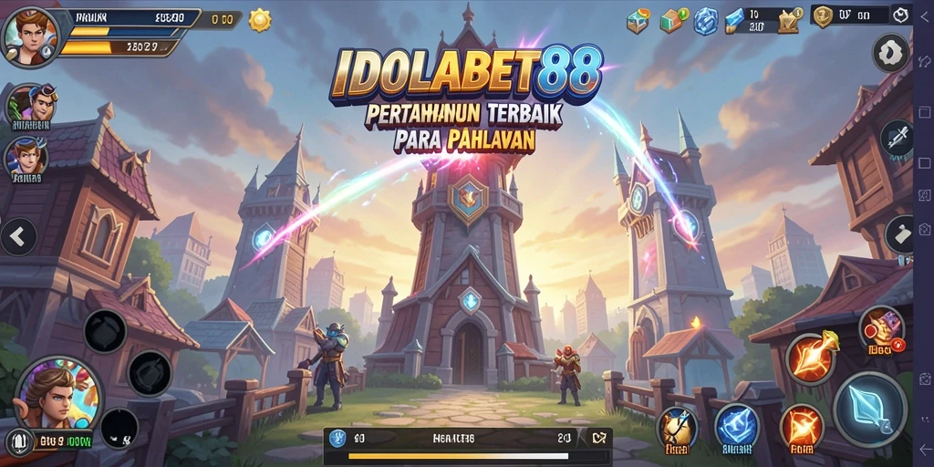 Screenshot gameplay IDOLABET88 menunjukkan strategi Tower Defense yang mendebarkan.