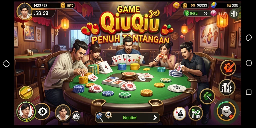 Tampilan menarik dari gameplay QiuQiu di IN22.