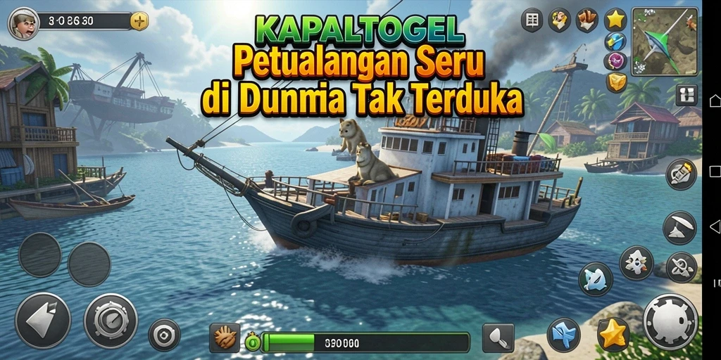 Screenshot gameplay KAPALTOGEL yang menunjukkan petualangan seru.