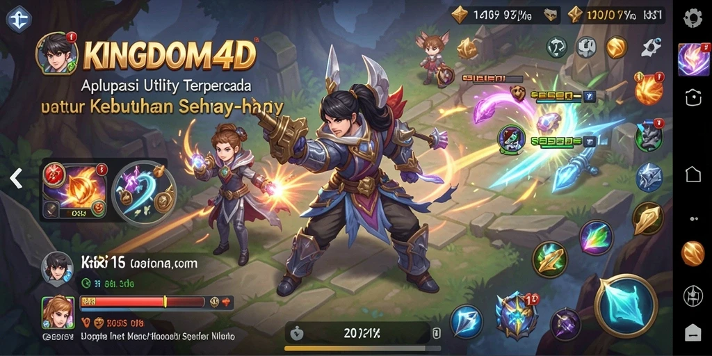 Screenshot KINGDOM4D yang menunjukkan fitur-fitur utility yang bermanfaat.