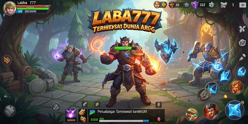 Tampilan gameplay utama LABA777 yang menyoroti aksi petualangan mendebarkan.