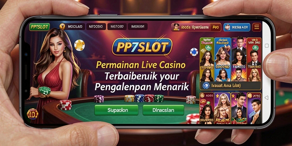 Tampilan permainan Live Casino yang menarik dan interaktif dari PP7SLOT.