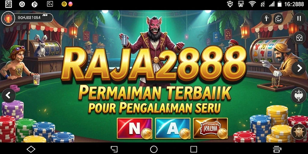 Tampilan gameplay seru dan menyenangkan dari RAJA288 di kasino.