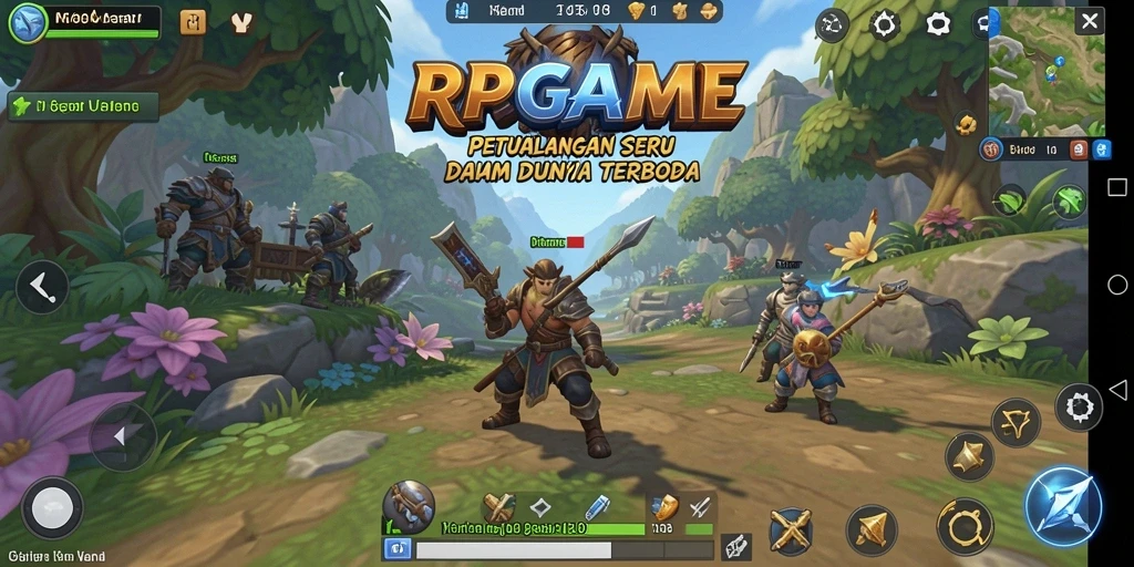 Tampilan gameplay RPGAME dengan dunia terbuka yang memukau.