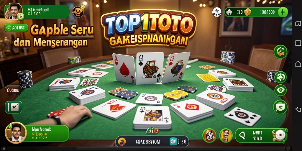 Gambaran gameplay TOP1TOTO yang mengasyikkan dalam permainan Gaple.